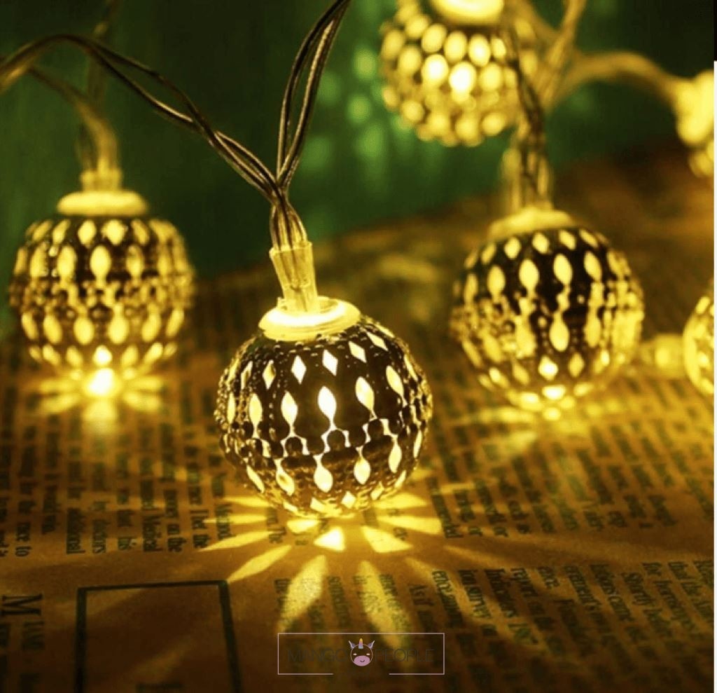 Metal Balls Decorative String Lights - Warm White – Mango People