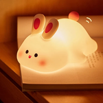 Load image into Gallery viewer, Charming Rabbit Design Silicone LED Night Lamp
