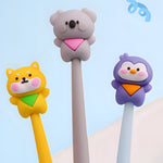 Load image into Gallery viewer, BABY ANIMAL TOPPER HEAD WIGGLE SILICONE GEL PEN
