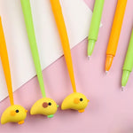 Load image into Gallery viewer, MANGO CHICKEN SILICONE PEN WITH CUTE BIRD TOPPER
