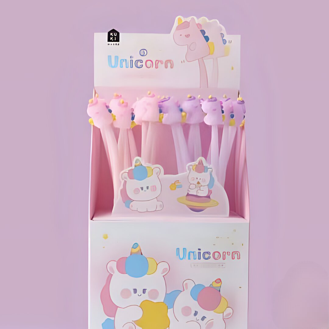 ADORABLE UNICORN TOPPER SILICONE GEL PEN