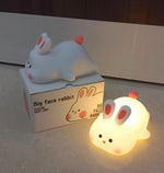 Load image into Gallery viewer, Charming Rabbit Design Silicone LED Night Lamp
