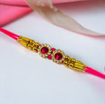 Load image into Gallery viewer, Adorable Pink Stone Rakhi

