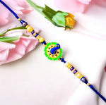 Load image into Gallery viewer, Beautiful Stone Rakhi With Peacock Design In The Center
