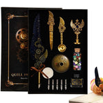 Load image into Gallery viewer, MARCO POLO 13 ANTIQUE CALLIGRAPHY FEATHER PEN SET
