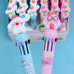 Load image into Gallery viewer, CUTE BUNNY RABBIT TOPPER 10-IN-1 BALL POINT PEN
