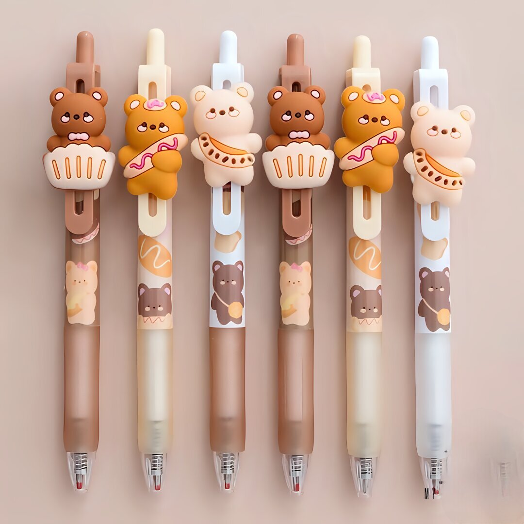 BAKER BEAR TOPPER CUPCAKE GEL PENS