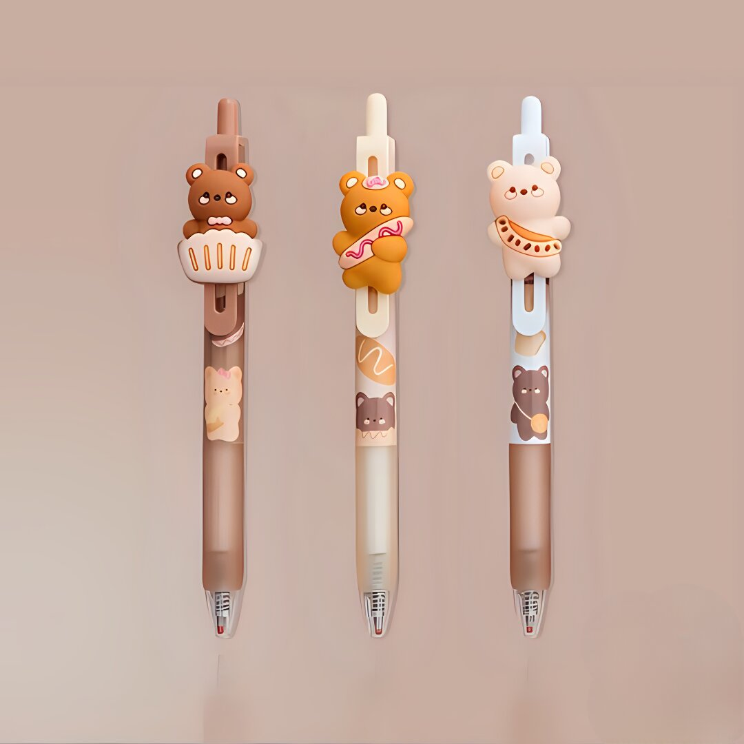 BAKER BEAR TOPPER CUPCAKE GEL PENS