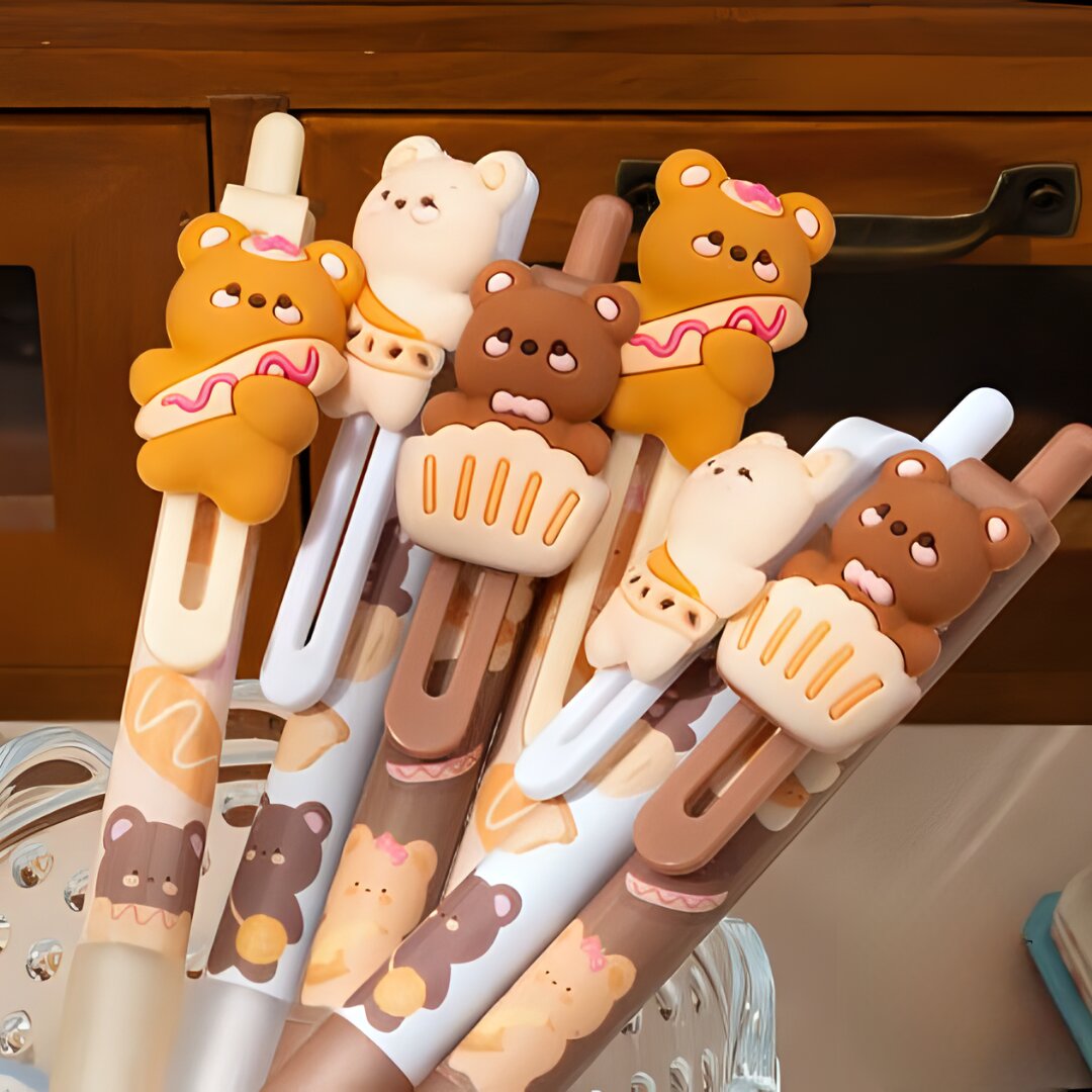 BAKER BEAR TOPPER CUPCAKE GEL PENS