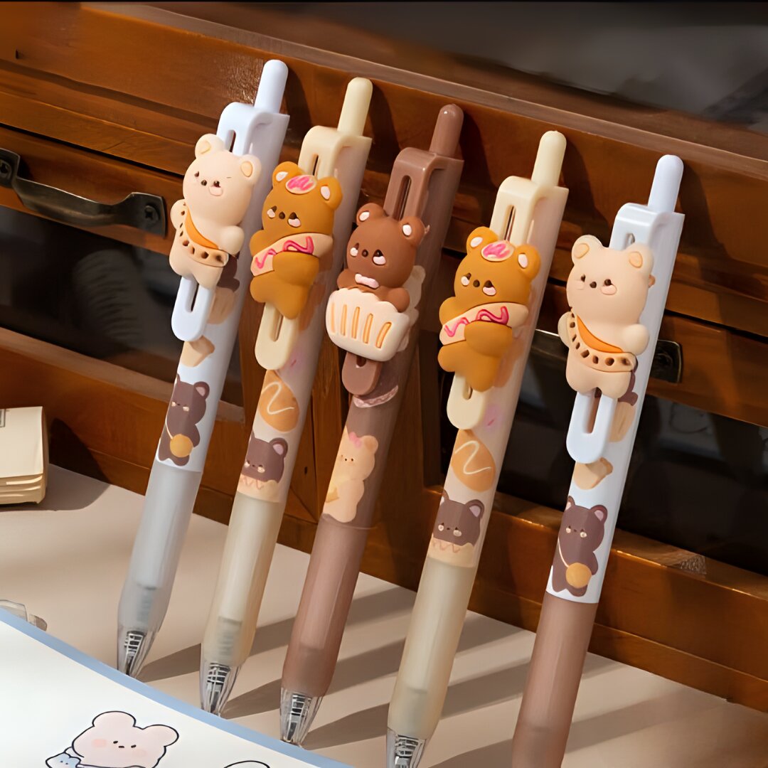 BAKER BEAR TOPPER CUPCAKE GEL PENS