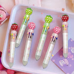 Load image into Gallery viewer, CUTE STRAWBERRY 10-IN-1 BALL POINT PEN
