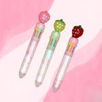 Load image into Gallery viewer, CUTE STRAWBERRY 10-IN-1 BALL POINT PEN
