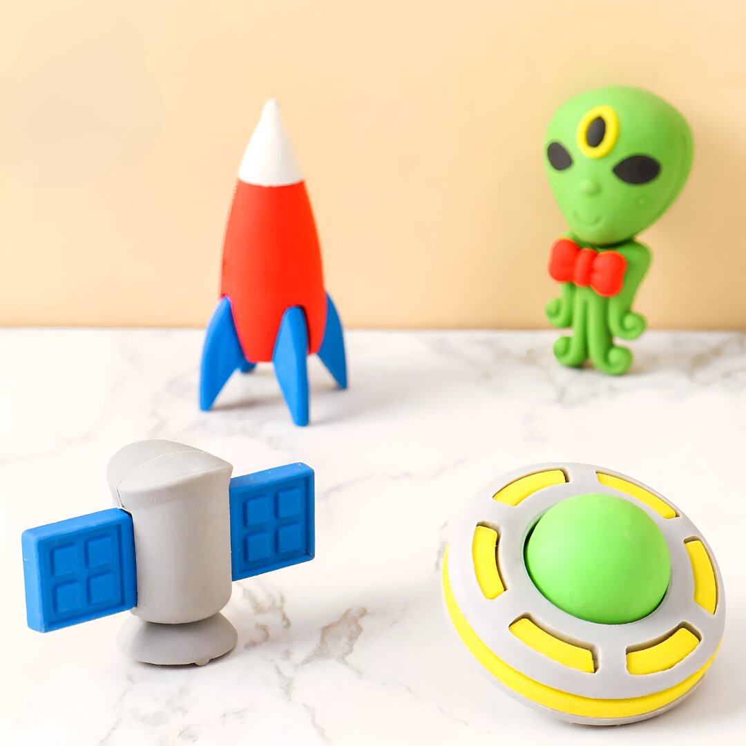 Outer Space Eraser Set  (4 PCS IN PACK)