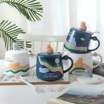 Load image into Gallery viewer, Cute Cat Design Stylish Ceramic Mug with Lid
