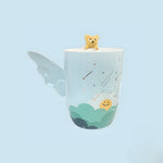 Load image into Gallery viewer, 3D Bear Angel Wings Ceramic Cup
