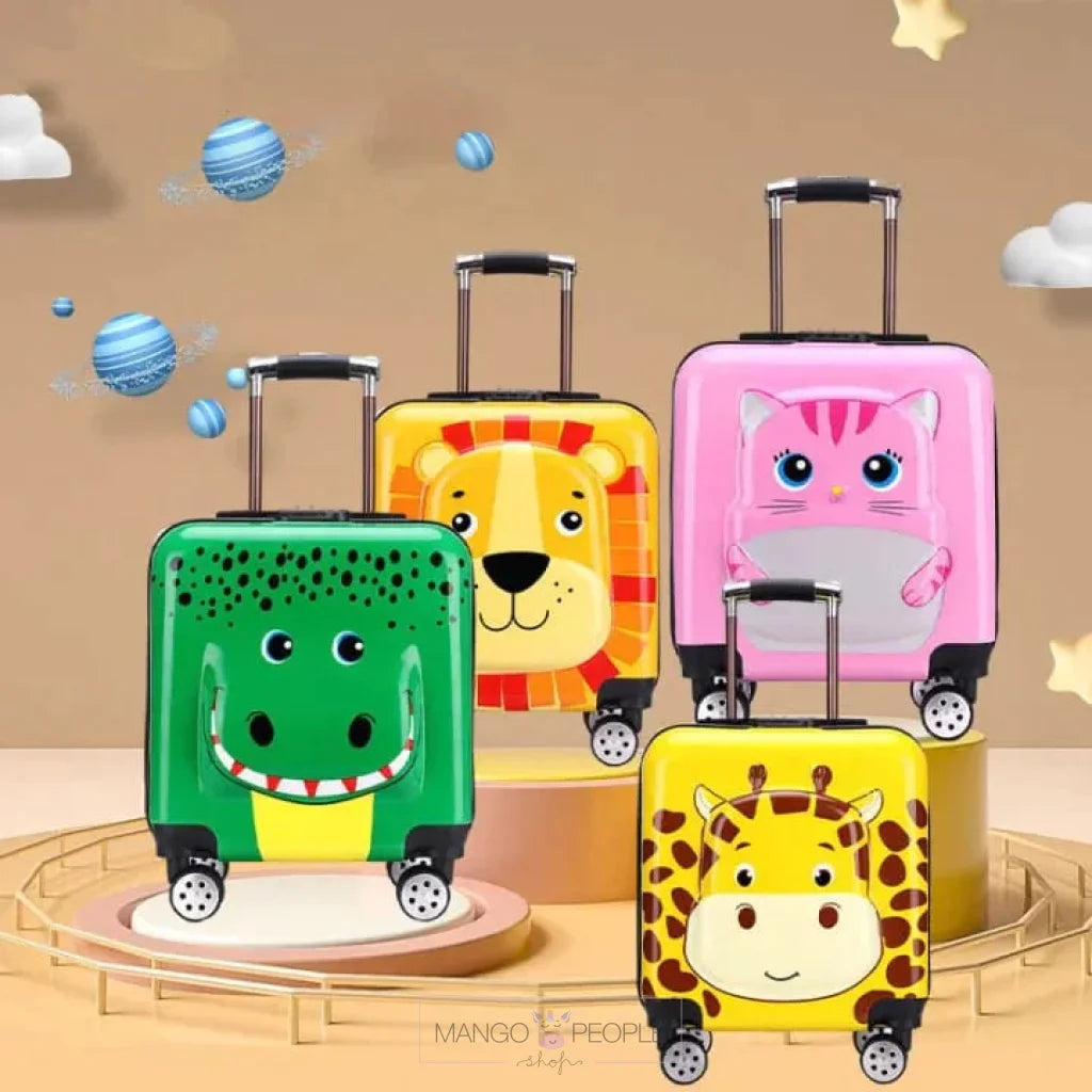 Cartoon Animal Design Kids Trolley Luggage Travel Bag Suitcase