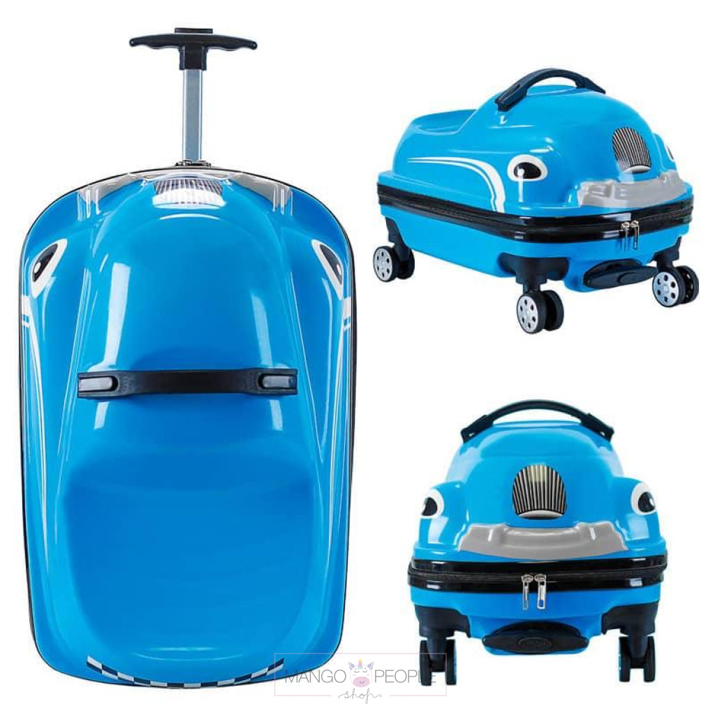 Cartoon Car Design Kids Trolley Travel Suitcase