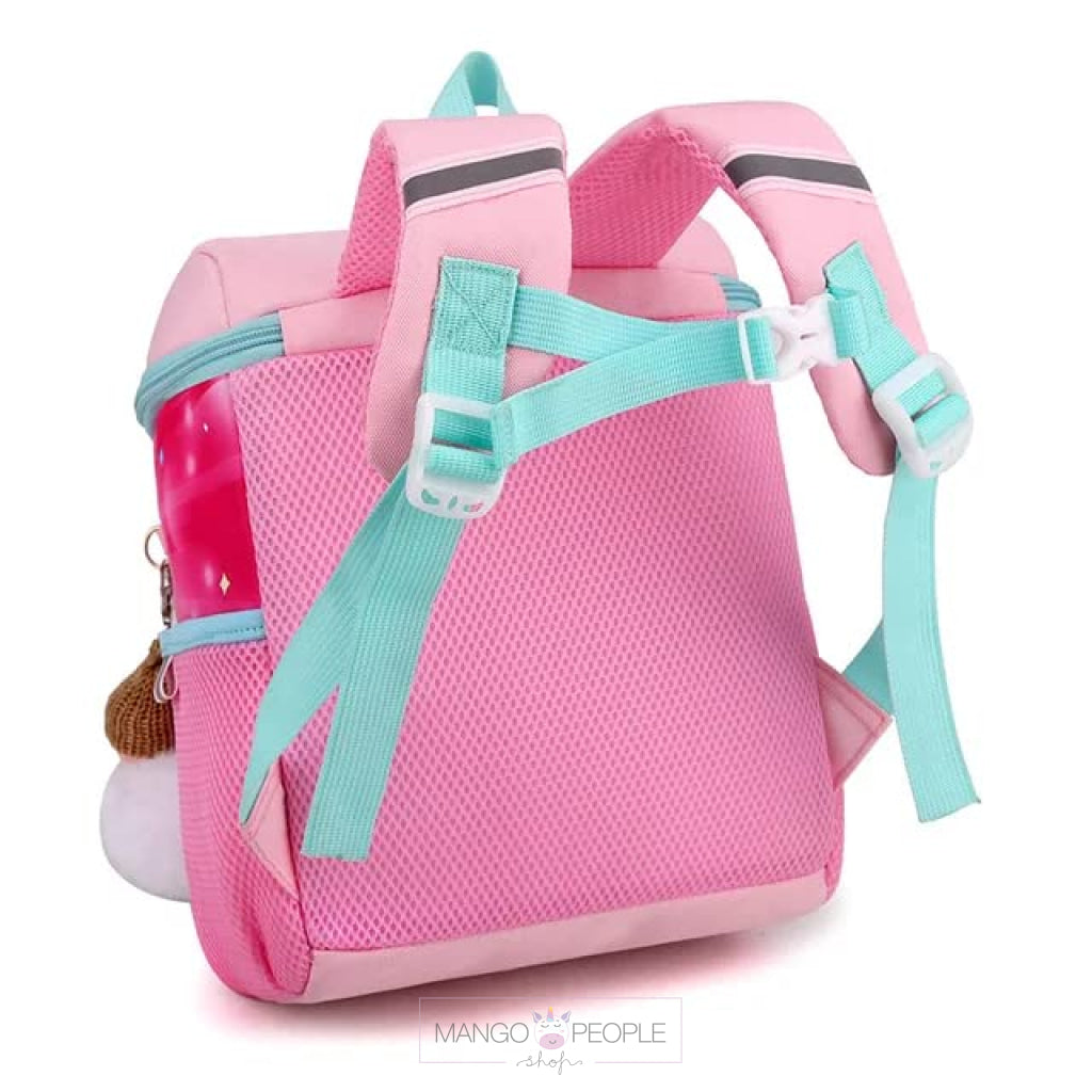 Cartoon Jungle Animal Design School Bags With Slip Over Buckle For Kindergarten Kids Backpack