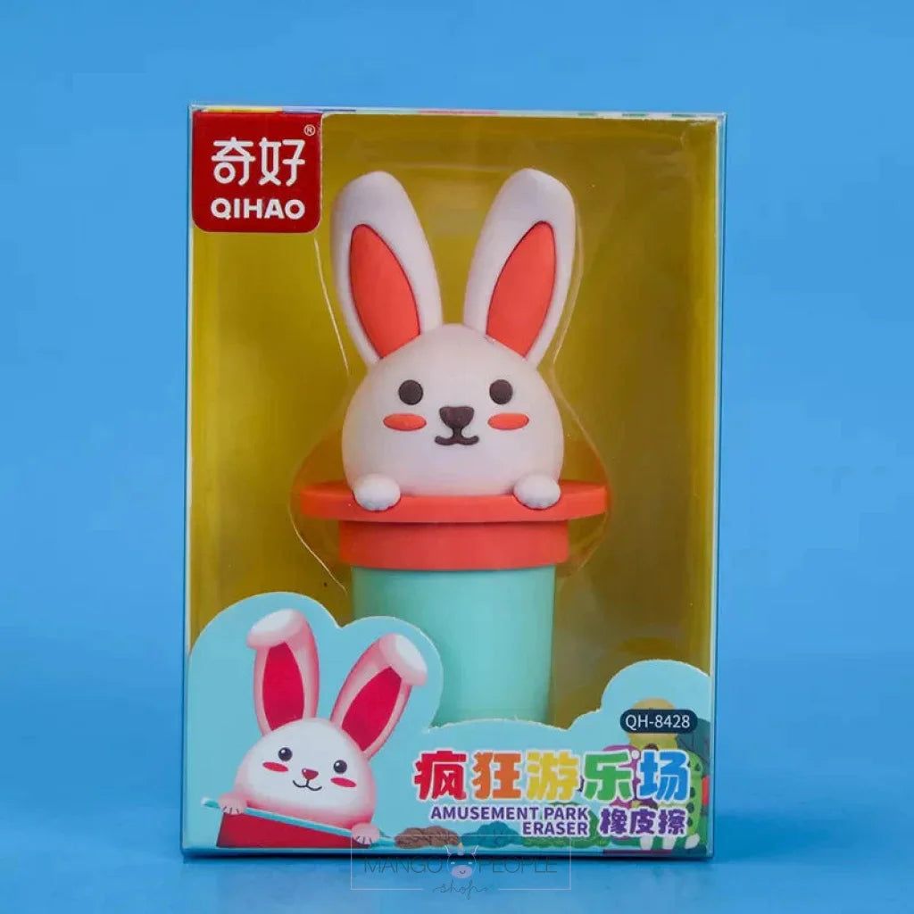 Crazy And Cute Jumbo Circus Amusement Park Theme 3-D Eraser For Kids Bunny Rabbit Theme Erasers