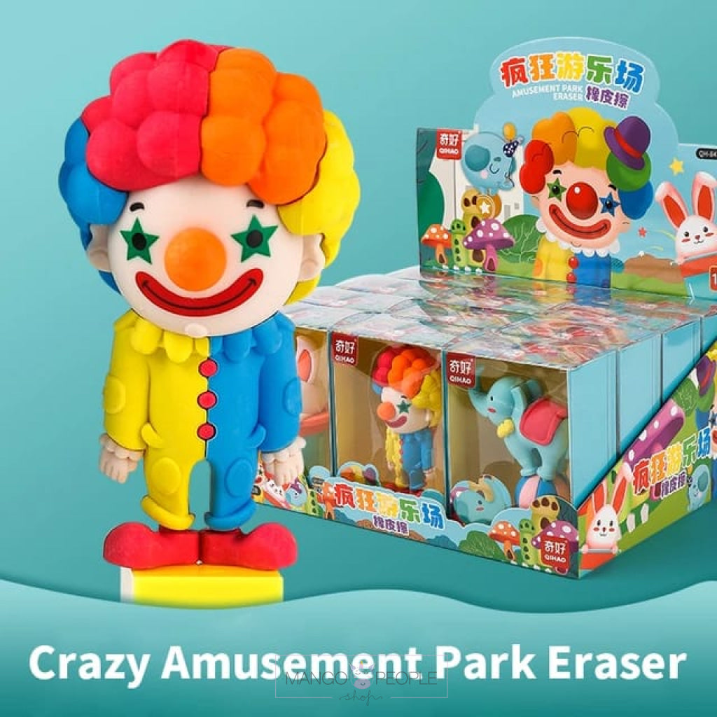 Crazy And Cute Jumbo Circus Amusement Park Theme 3-D Eraser For Kids Clown Theme Erasers