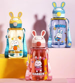 Load image into Gallery viewer, Rabbit Ears Design Transparent Water Bottle For Kids - 760Ml
