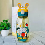 Load image into Gallery viewer, Rabbit Ears Design Transparent Water Bottle For Kids - 760Ml Yellow
