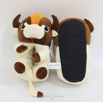 Load image into Gallery viewer, Cute Cartoon Cow Fluffy Winter Warm Plush Slippers
