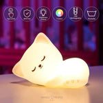 Load image into Gallery viewer, Cute Cat Silicone Led Night Light Lamp
