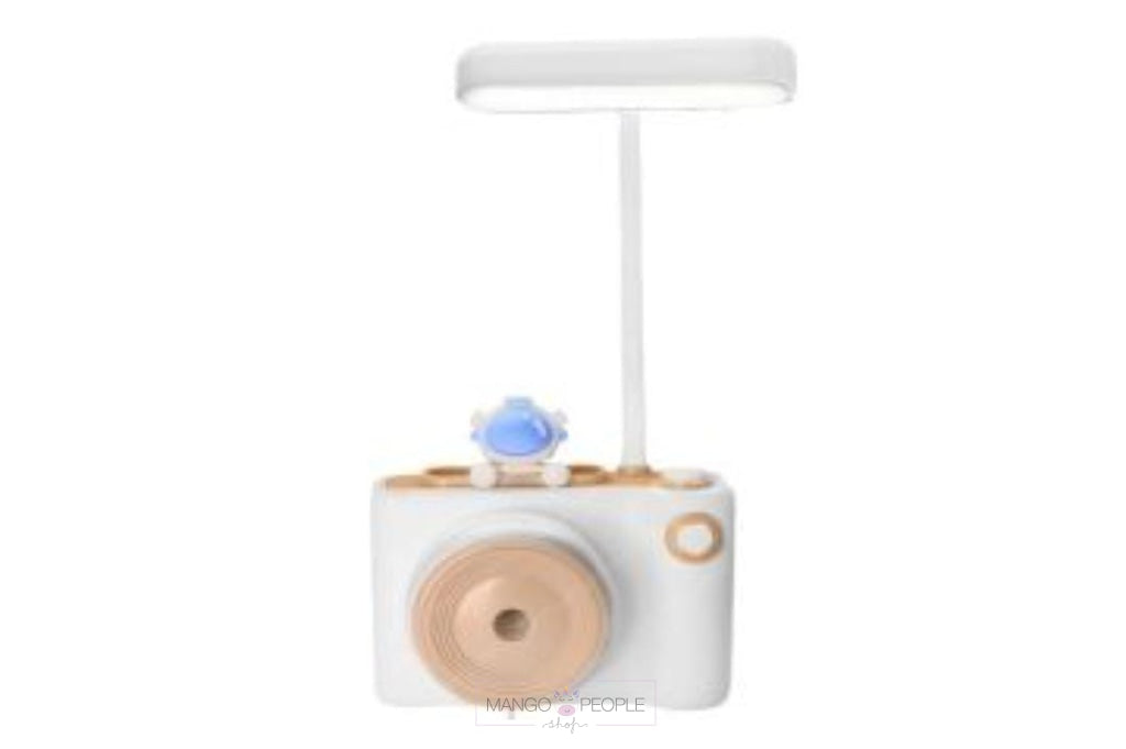 Cute Led Camera Design Study Lamp With Sharpener And Pen Stand Astronaut Stationery