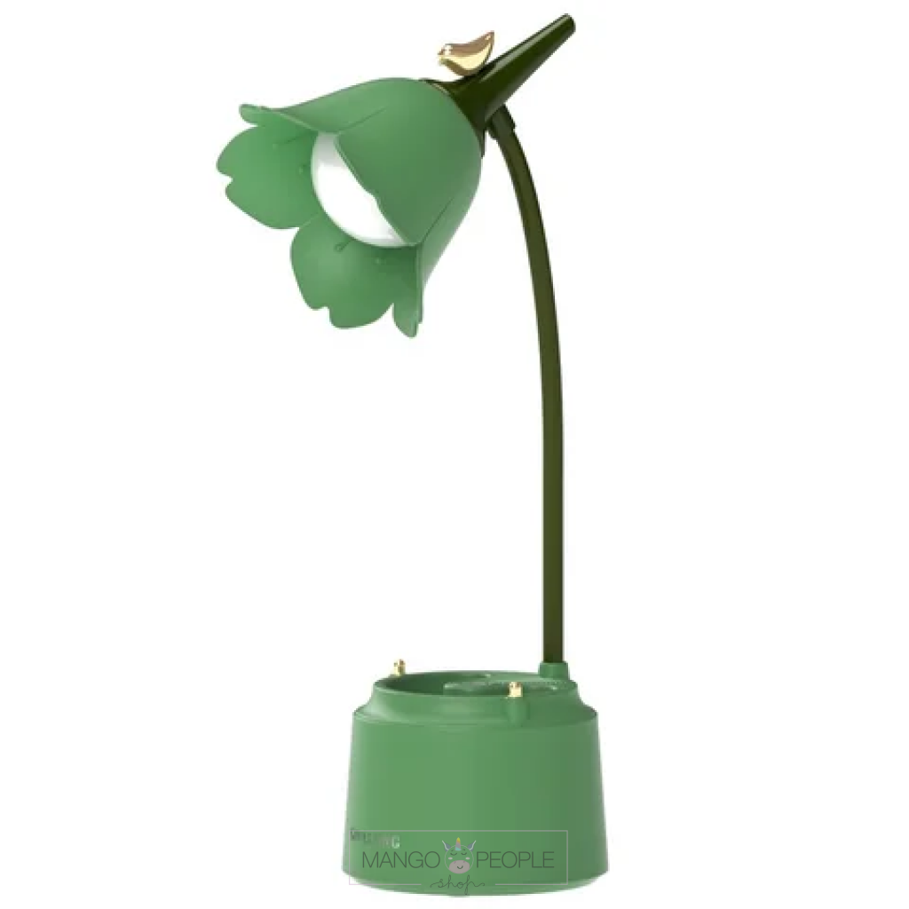 Forest & Flowers 3 In 1 Study Lamp With Pen Holder Mobile Stand Forest-Green