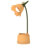 Load image into Gallery viewer, Forest &amp; Flowers 3 In 1 Study Lamp With Pen Holder Mobile Stand Marigold-Orange
