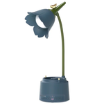 Load image into Gallery viewer, Forest &amp; Flowers 3 In 1 Study Lamp With Pen Holder Mobile Stand Midnight-Blue
