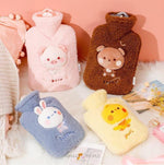 Load image into Gallery viewer, Hot Water Bag With Cute Animal Design Soft Fleece Cover For Pain Relief -1000Ml
