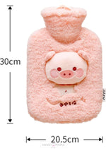 Load image into Gallery viewer, Hot Water Bag With Cute Animal Design Soft Fleece Cover For Pain Relief -1000Ml
