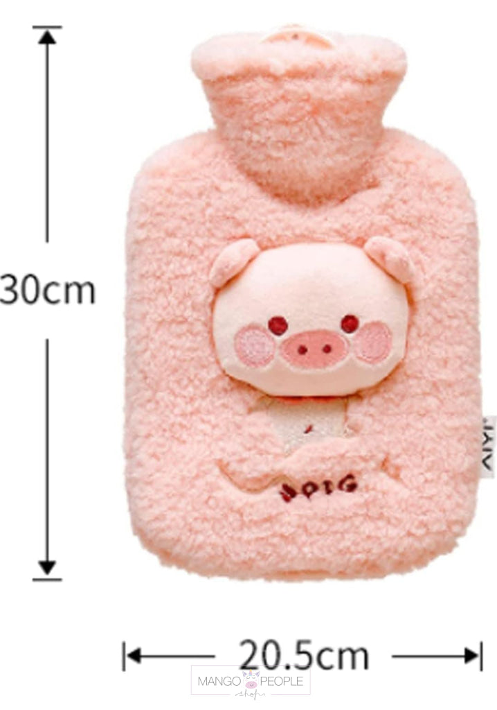 Hot Water Bag With Cute Animal Design Soft Fleece Cover For Pain Relief -1000Ml