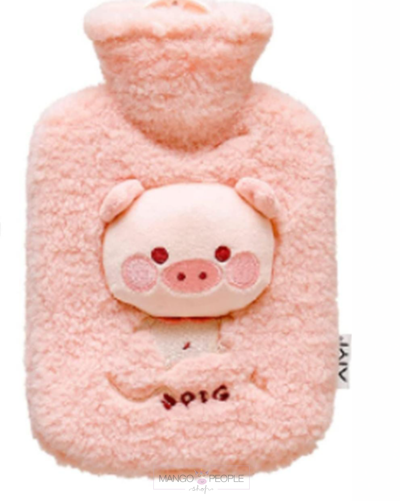 Hot Water Bag With Cute Animal Design Soft Fleece Cover For Pain Relief -1000Ml