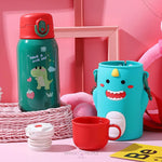 Load image into Gallery viewer, Thermos Cup Cartoon Stainless Steel Water Bottle - 500Ml Dinosaur
