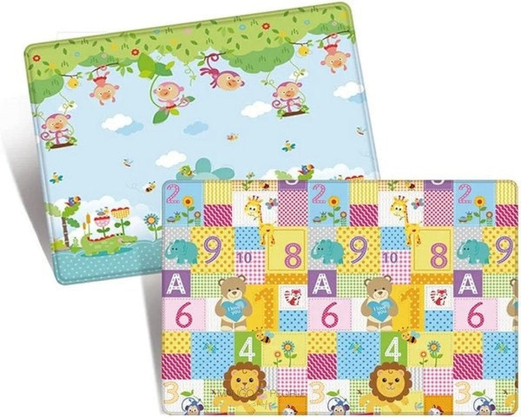 Kids Folding Play Mat- Forest Animal And Numbers Design