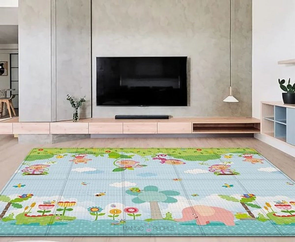 Kids Folding Play Mat- Forest Animal And Numbers Design