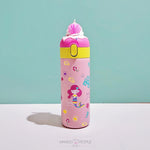 Load image into Gallery viewer, Mermaid Print Stainless Steel Water Bottle - 420Ml Pink
