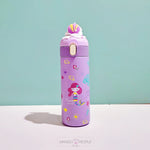 Load image into Gallery viewer, Mermaid Print Stainless Steel Water Bottle - 420Ml Purple
