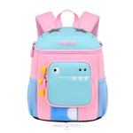 Load image into Gallery viewer, Dino Design Large Capacity School Bags With Slip Over Buckle For Kindergarten Kids Pink Cartoon
