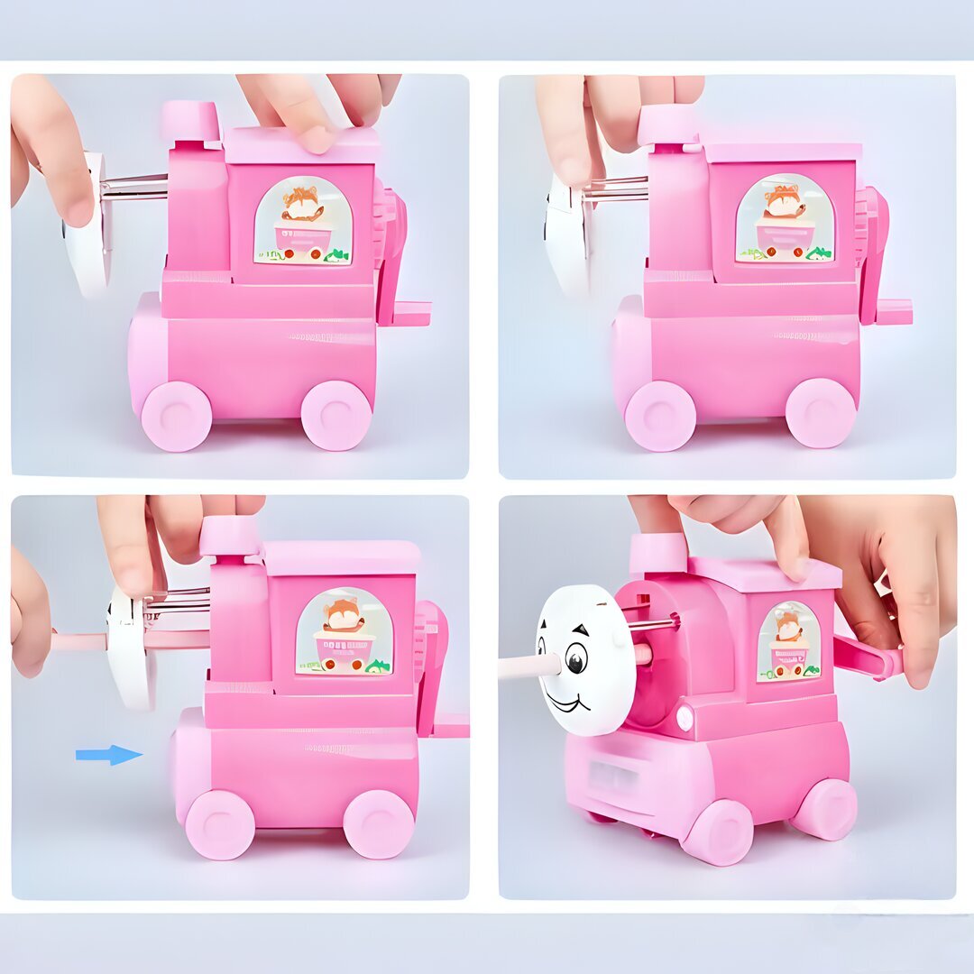 Train-Shaped Manual Handheld Pencil Sharpener