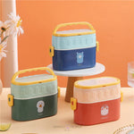 Load image into Gallery viewer, 2-Compartment Air Tight Lunch Box With Handle &amp; Push Lock - 950Ml
