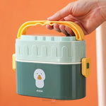 Load image into Gallery viewer, 2-Compartment Air Tight Lunch Box With Handle &amp; Push Lock - 950Ml
