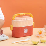 Load image into Gallery viewer, 2-Compartment Air Tight Lunch Box With Handle &amp; Push Lock - 950Ml
