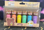 Load image into Gallery viewer, Unique Rabbit And Bear Design Set Of 6-Multicolor Highlighter / Marker Pen Markers Highlighters
