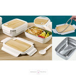 Load image into Gallery viewer, Wooden Style Stainless Steel Lunch Box - 800Ml
