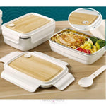 Load image into Gallery viewer, Wooden Style Stainless Steel Lunch Box - 800Ml
